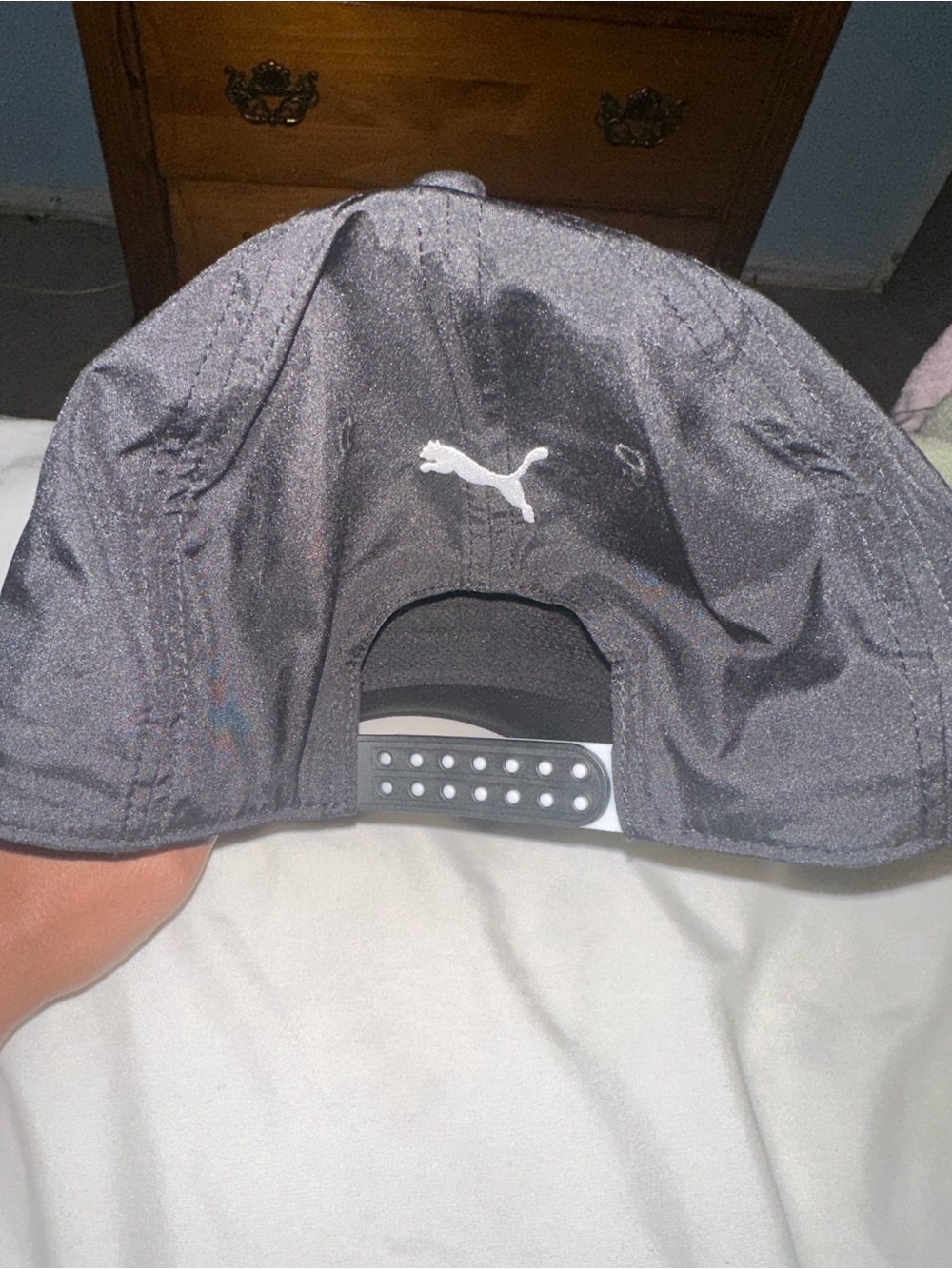 Puma Black Curved-Brim Performance Cap with White Accents - Picture 5 of 6
